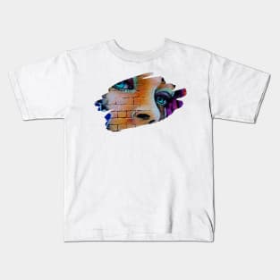 Girl Graffiti Splash Art Print Kids T-Shirt